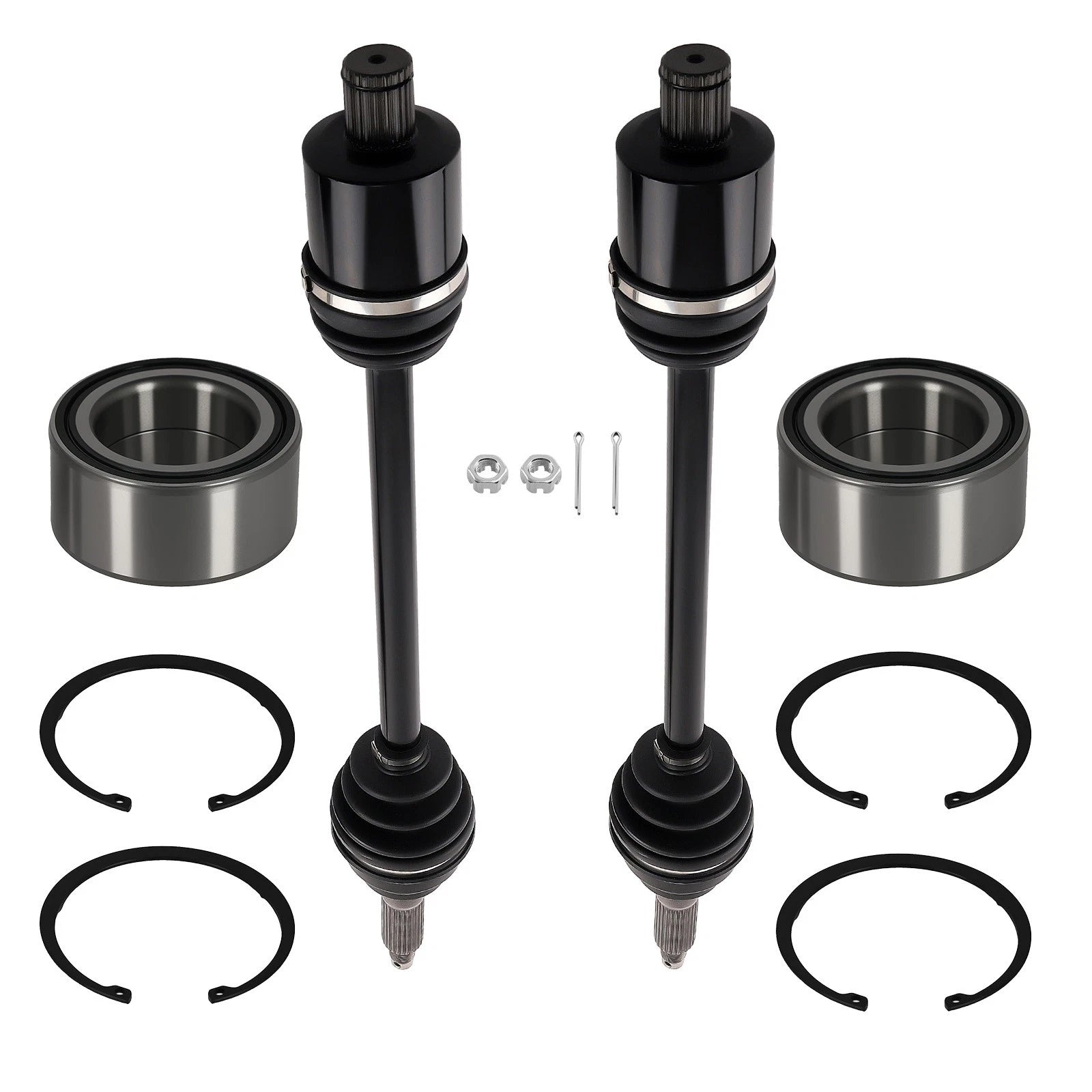 Set of 2 CV Joint Axles w/Bearing for Polaris Ranger XP 900 (2013–2017)