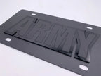 US Army Tactical Black License Plate with 3D Acrylic Logo for Universal Fit