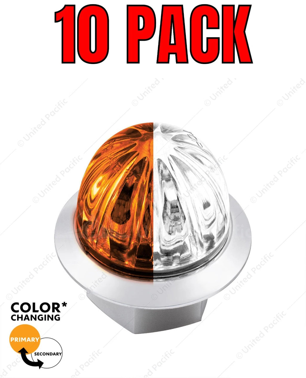 LED Light Set 1 1/8 Watermelon Fury Clear Lens for Universal Use (10 Pack)