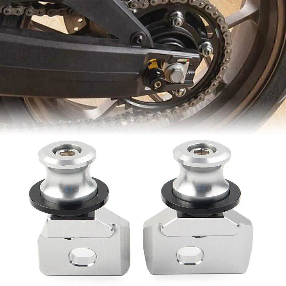 Silver Moto Chain Adjustment Bracket Screws for Honda CB650R (2019-2023)
