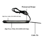 Switchback White/Amber LED DRL Turn Signal Lights Strips