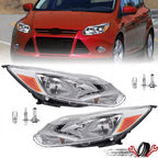 Set of 2 Headlights for Ford Focus (2012–2014)