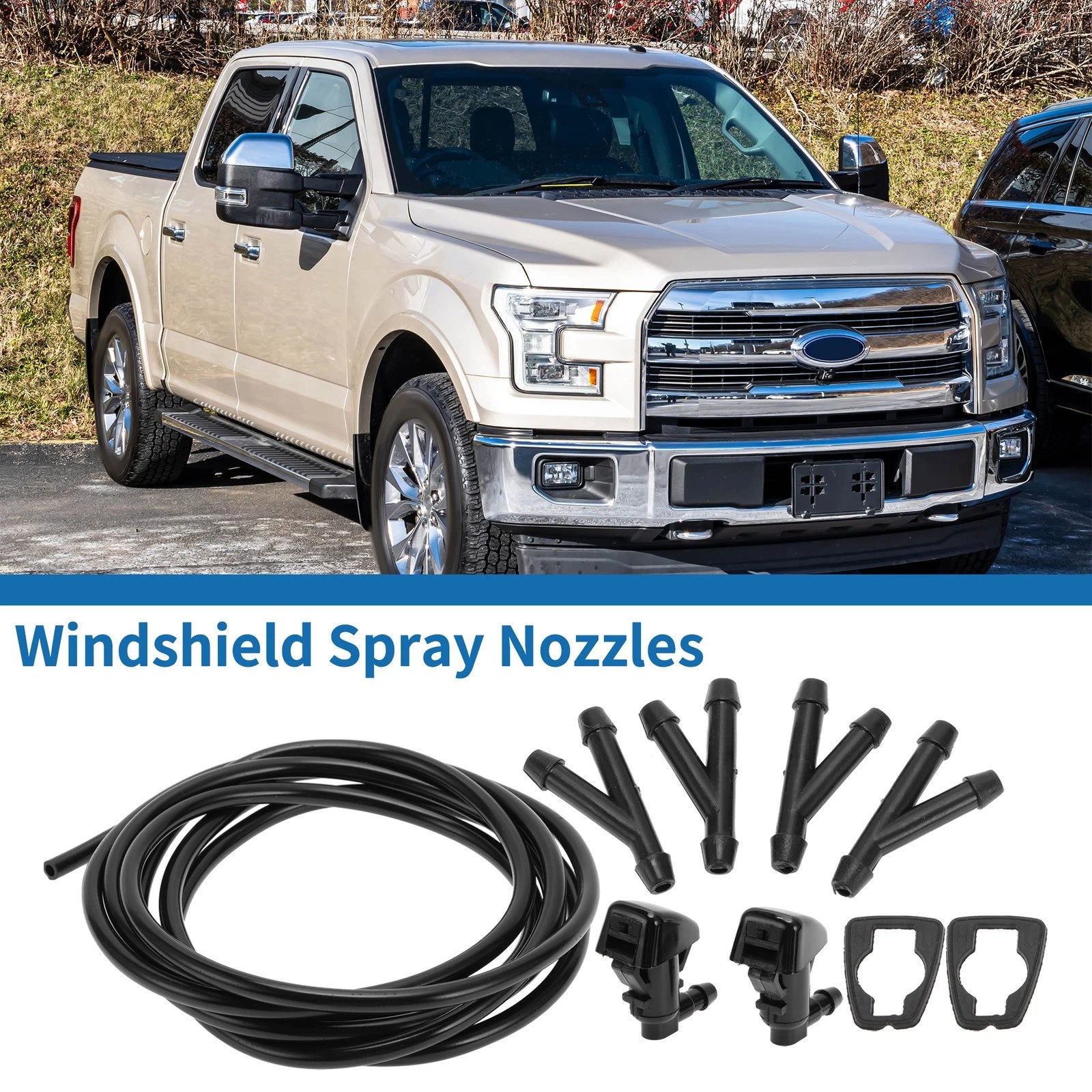 Set of 2 Front Windshield Washer Nozzles No. 55157319AA for Jeep Grand Cherokee (2011–2021)