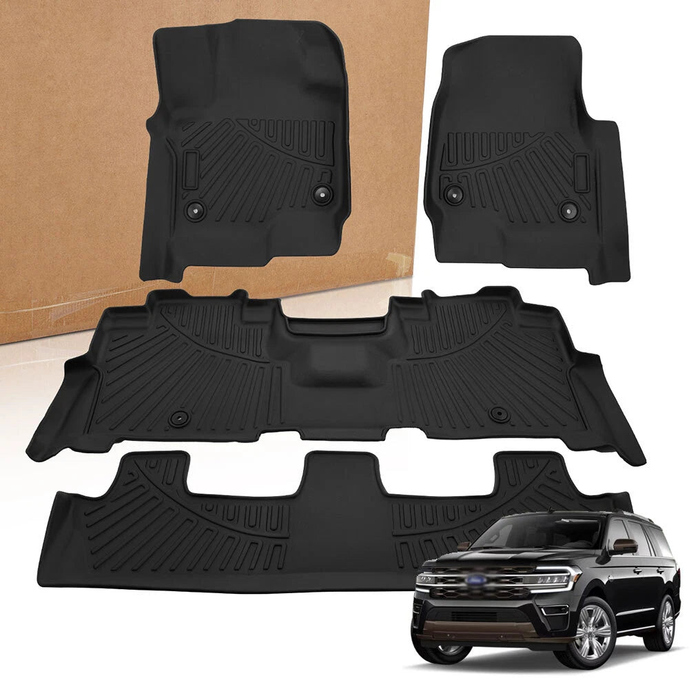 Set of 3 Heavy Duty Floor Mats for Ford Expedition & Expedition Max (2018–2025)