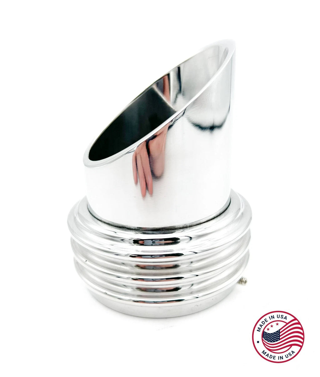 Carburetor Velocity Stack Polished Aluminum 2 Barrel for Universal Fit (—)