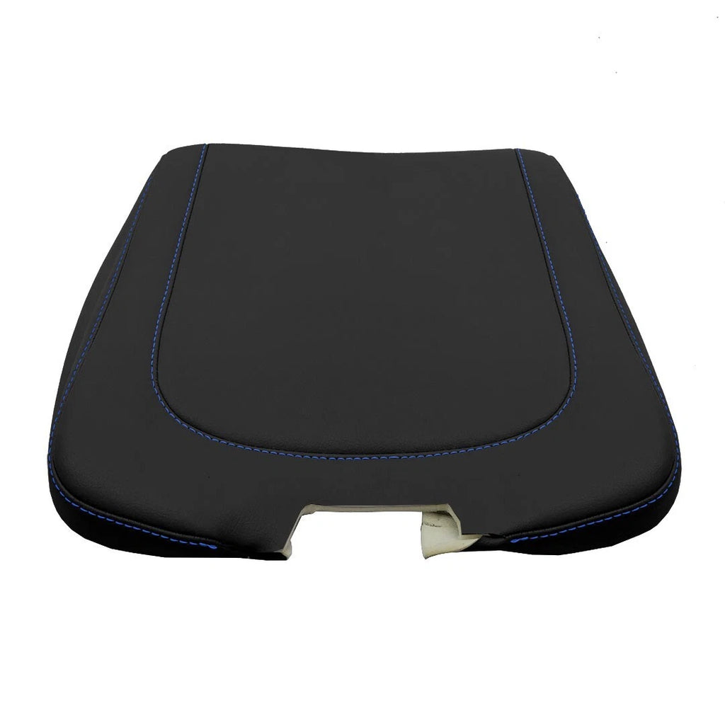 Leather Console Armrest Bench Jump Seat for Dodge Ram (2013–2018) Blue Stitch