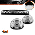 3Pcs Cab Roof Running Light Chrome Housing White LED for Silverado/Sierra (2002–2007)