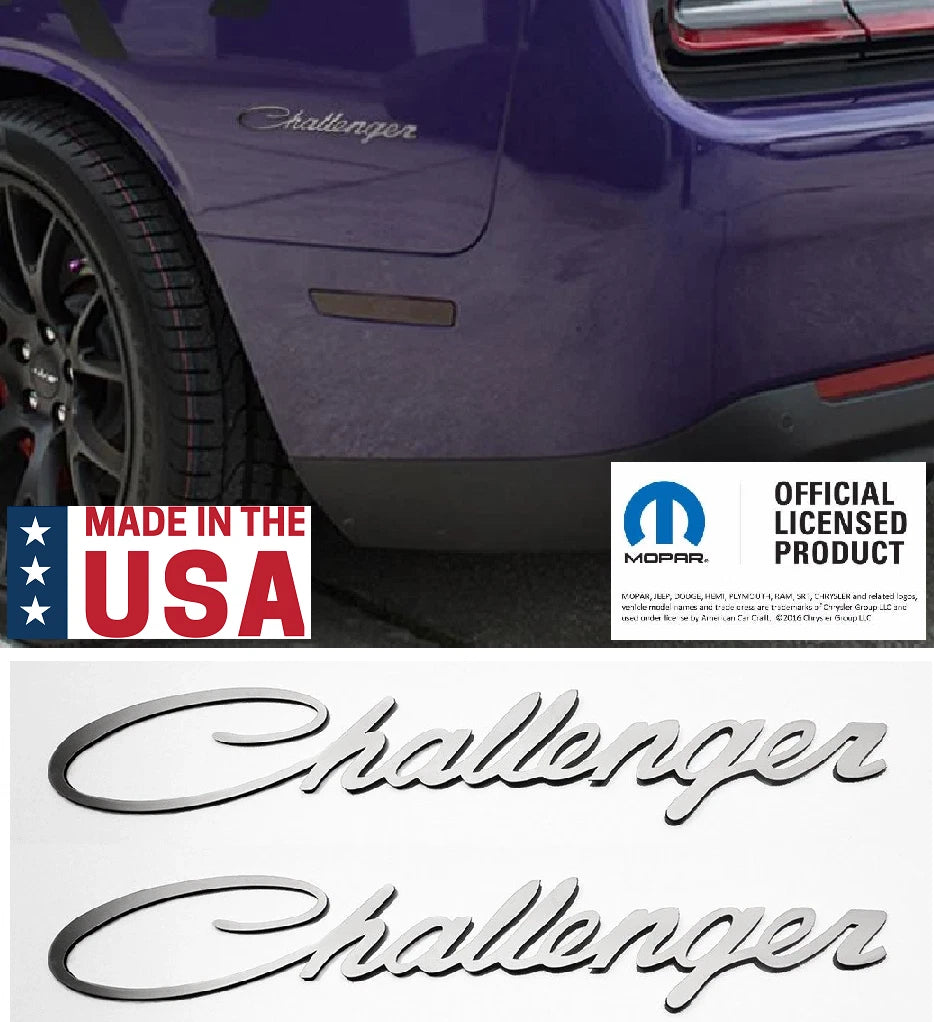 Polished Stainless Emblems Custom Badge Nameplate for Dodge Challenger (2015–2023)