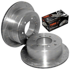 2 x Rear Rotors Drilled + Slotted + Pads for FJ80/HDJ80/HZJ80 (1989–1992)