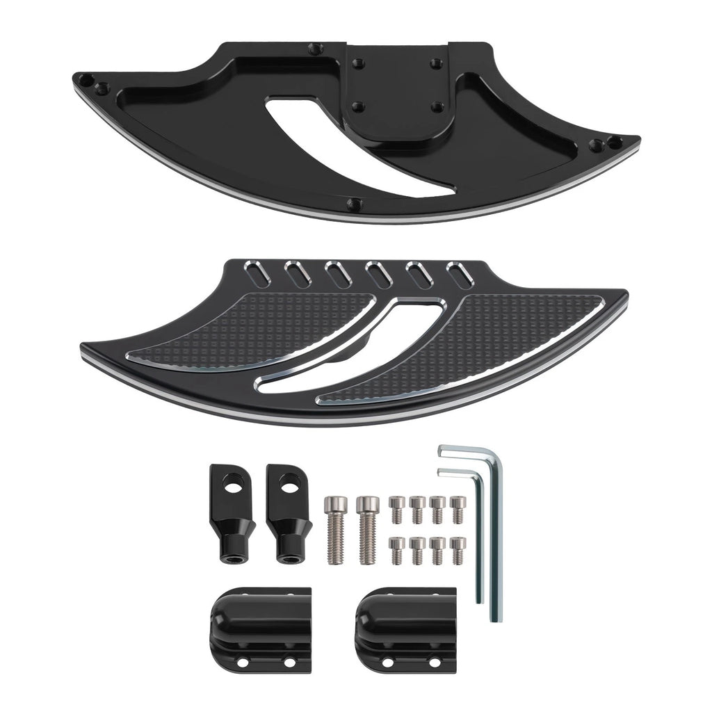 1 Pair Rear Passenger Footpegs & Brackets for Harley Touring Electra