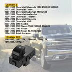 Set of 2 Power Electric Window Control Switches for Silverado Sierra (44755)