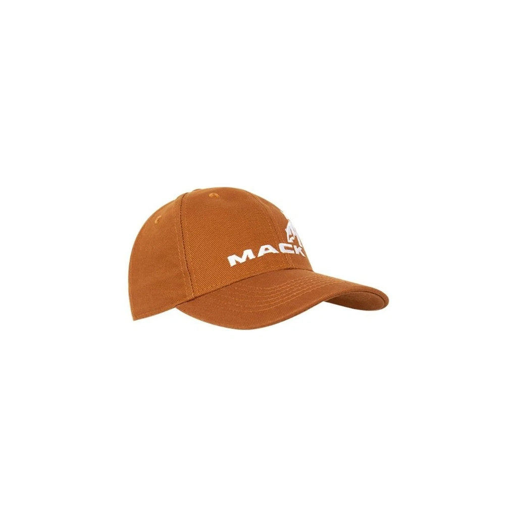 Mack Trucks Trucker Cap Adjustable Hat Brown Duck Canvas Embroidered Logo