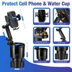 3 in 1 Wireless Charger Car Cup Holder Phone Mount for Universal Fit (2010–2023)