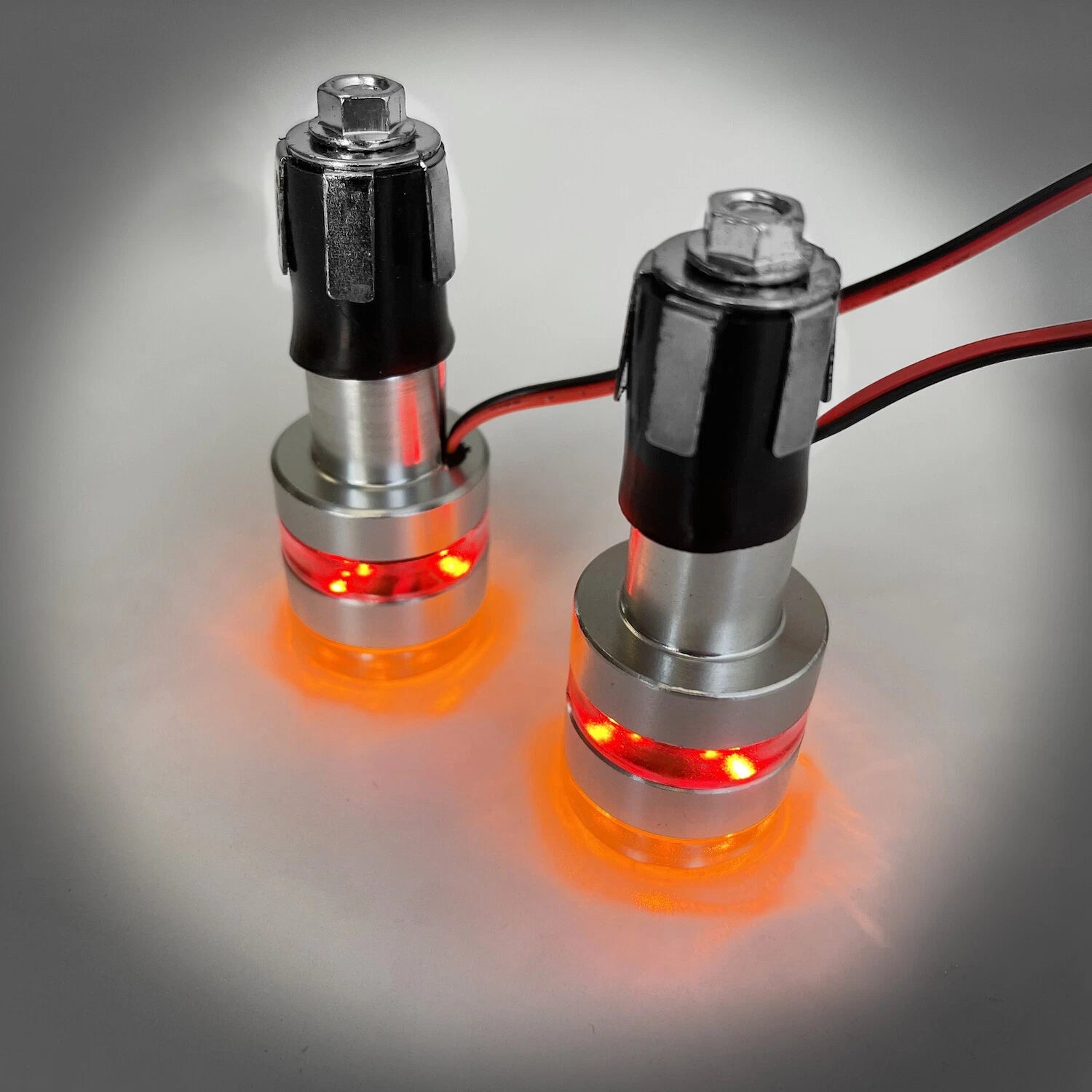 7/8" LED Handle Bar End Indicator Grip Turn Signal Light for Harley