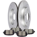 Set of 4 Rear Brake Ceramic Pads and Rotors for Dodge Grand Caravan, Journey, Town & Country