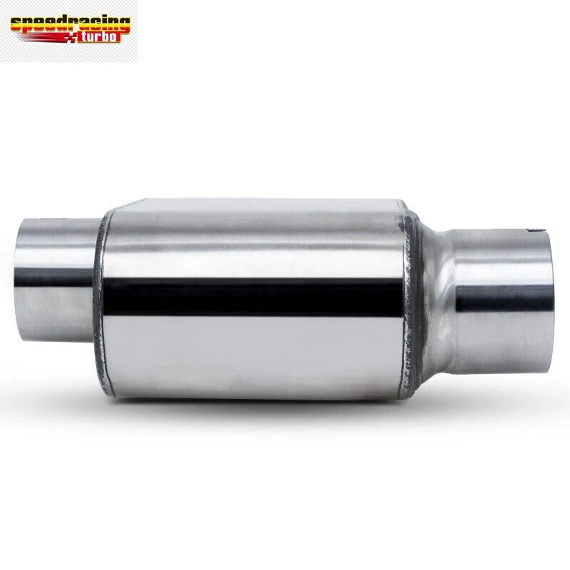 2X 2.25" Inlet/Outlet Race Performance Chambered Exhaust Muffler Chrome