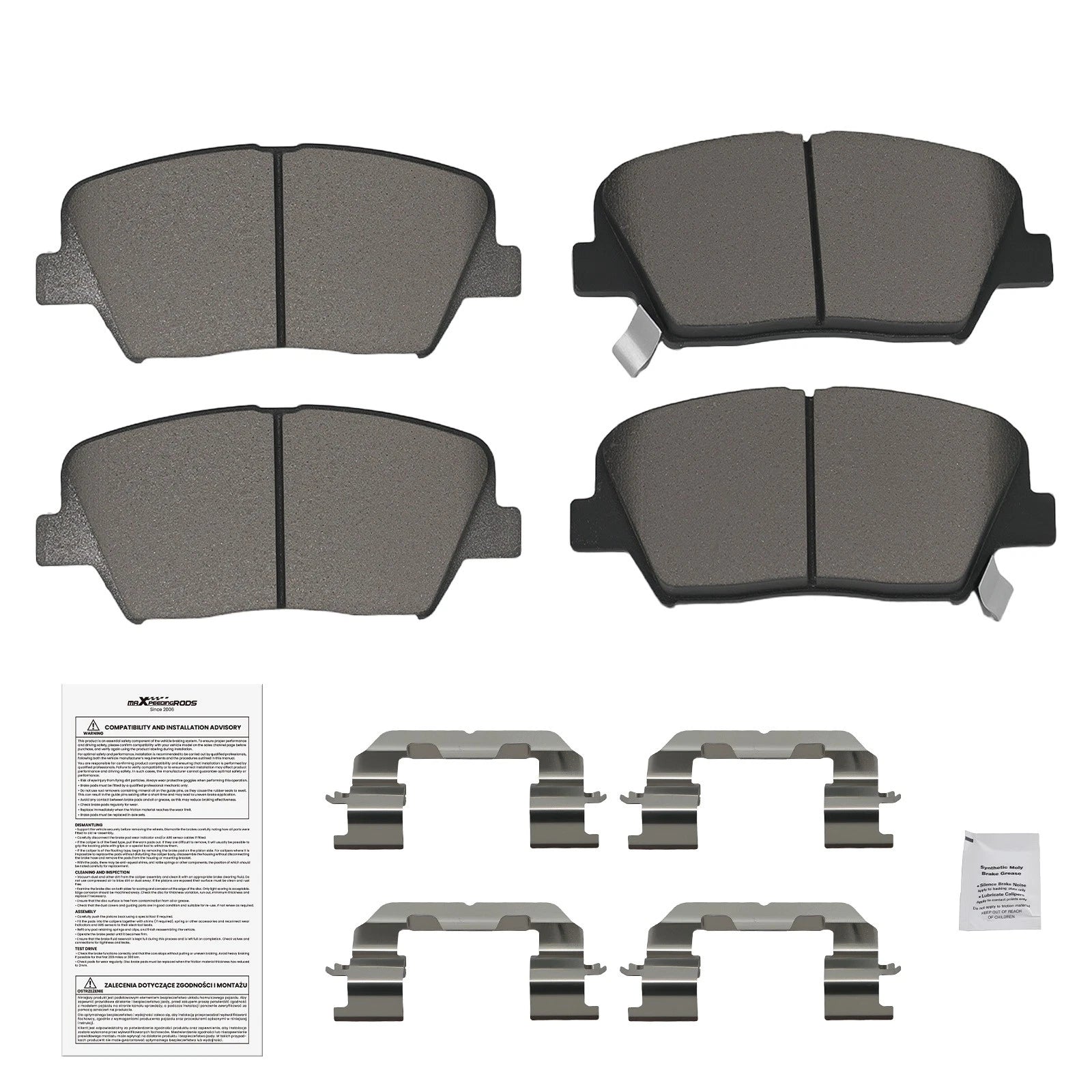 Front Ceramic Brake Pads Set for Kia Rondo Sorento Hyundai Azera Santa Fe (2007–2019)