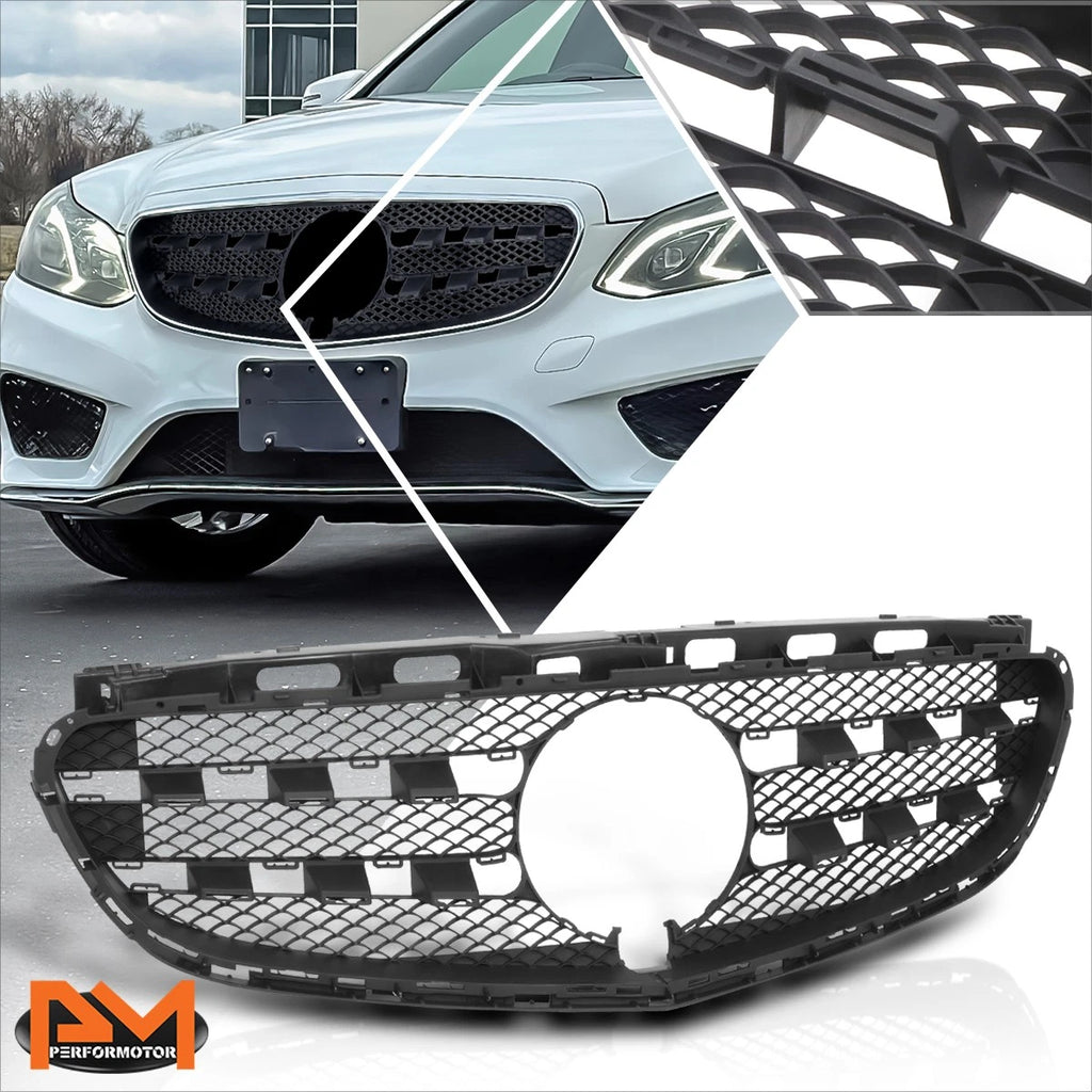 Diamond Mesh Grille with Badge Slot for Mercedes-Benz E250-E550 (2014–2015)