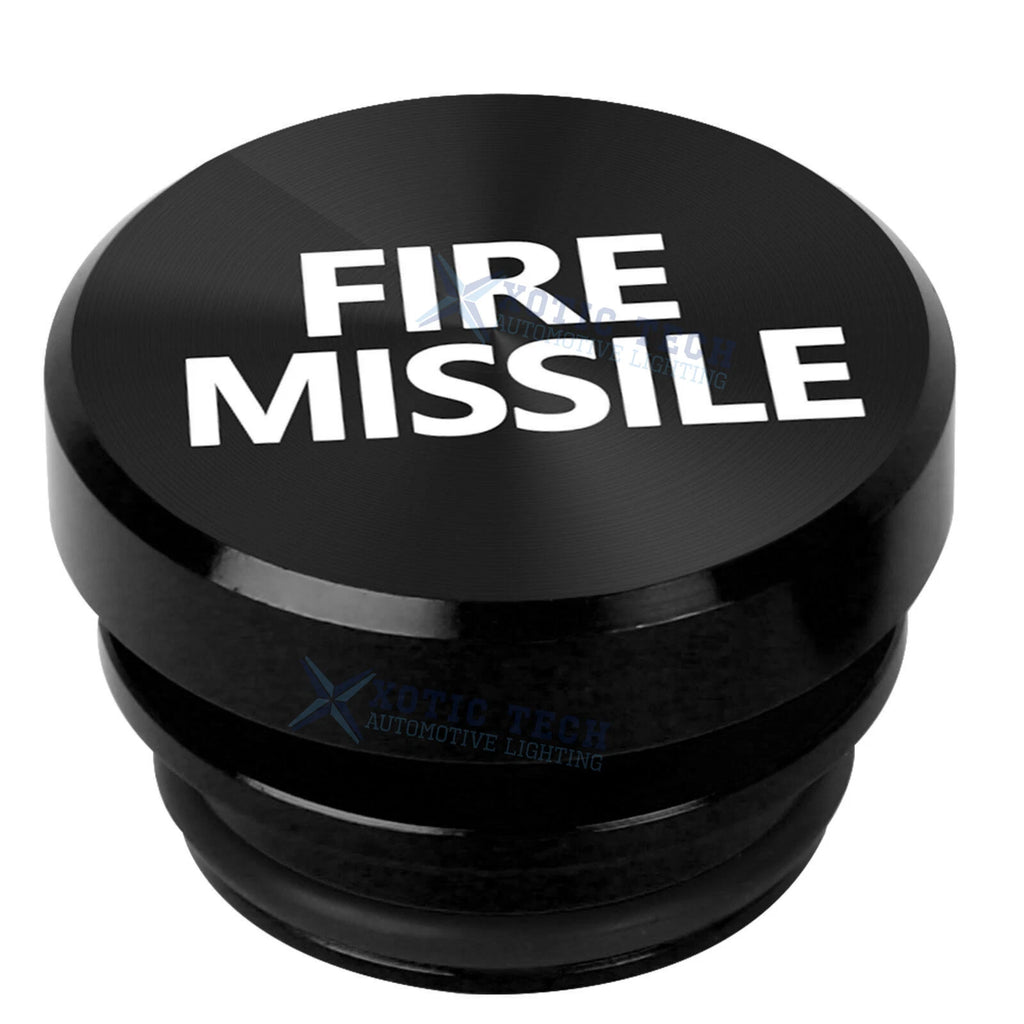 Fire Missile Cigarette Lighter Plug Button Decor Trim for Black Aluminum (---)