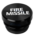 Fire Missile Cigarette Lighter Plug Button Decor Trim for Black Aluminum (---)