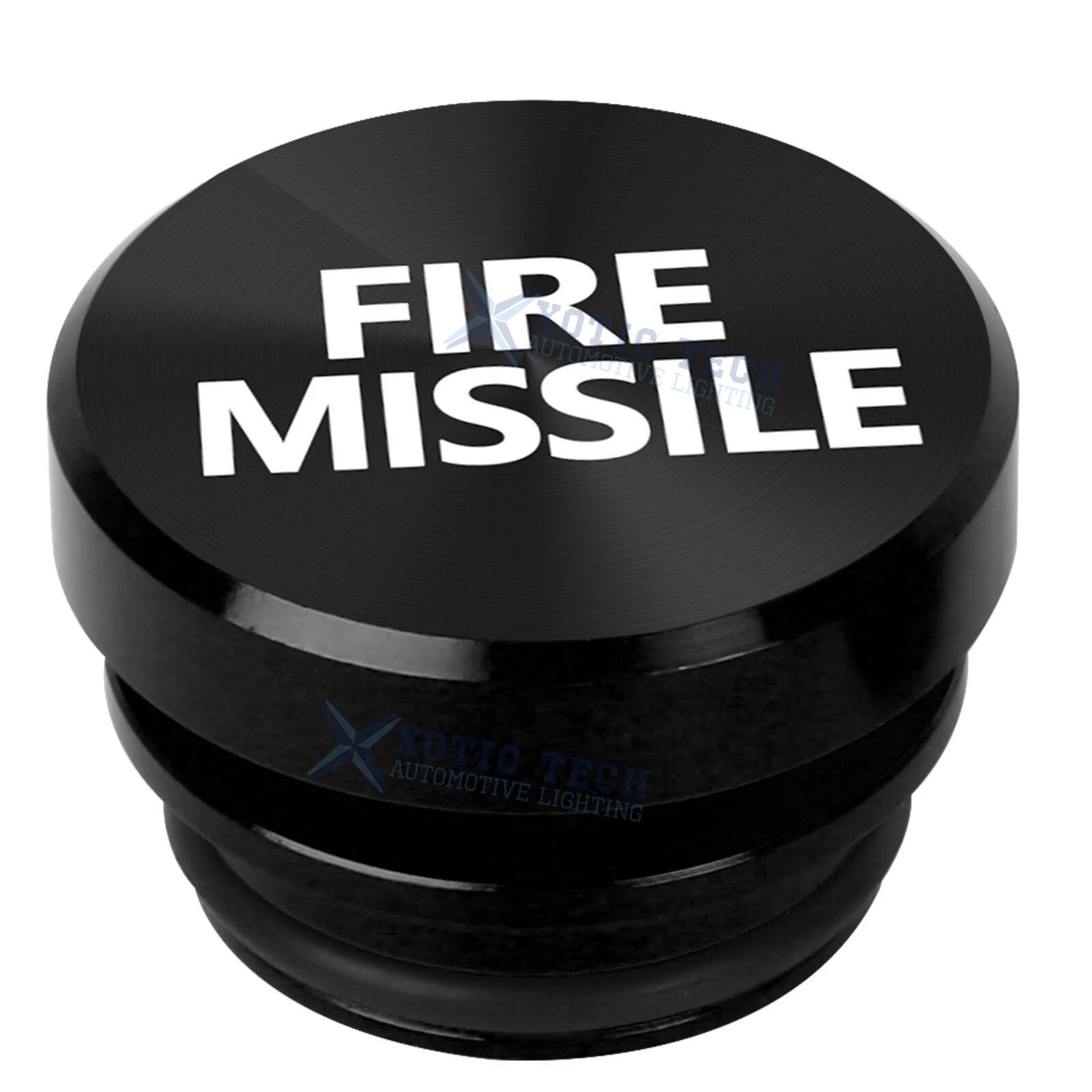 Fire Missile Cigarette Lighter Plug Button Decor Trim for Black Aluminum (---)