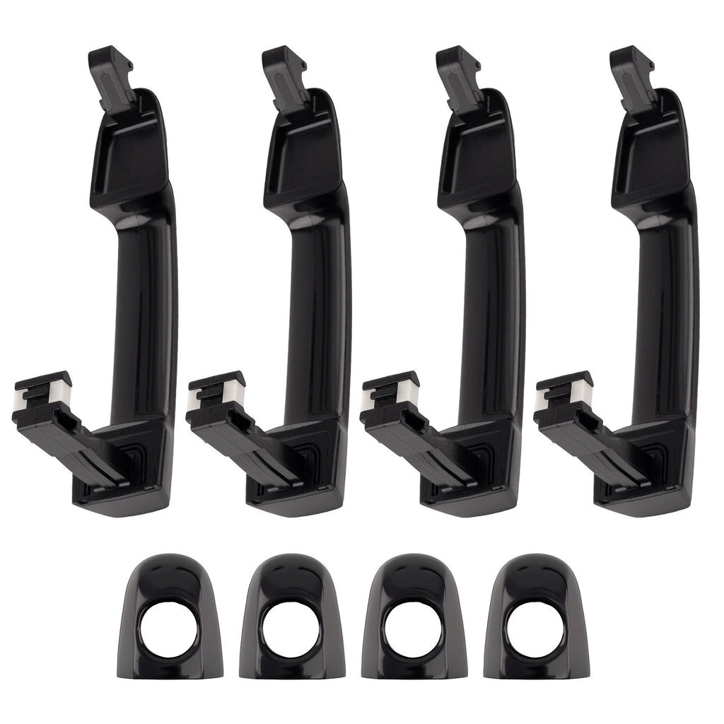 Set of 4 Black Outside Door Handles for Hyundai Elantra (2006–2010) 82652-2H000