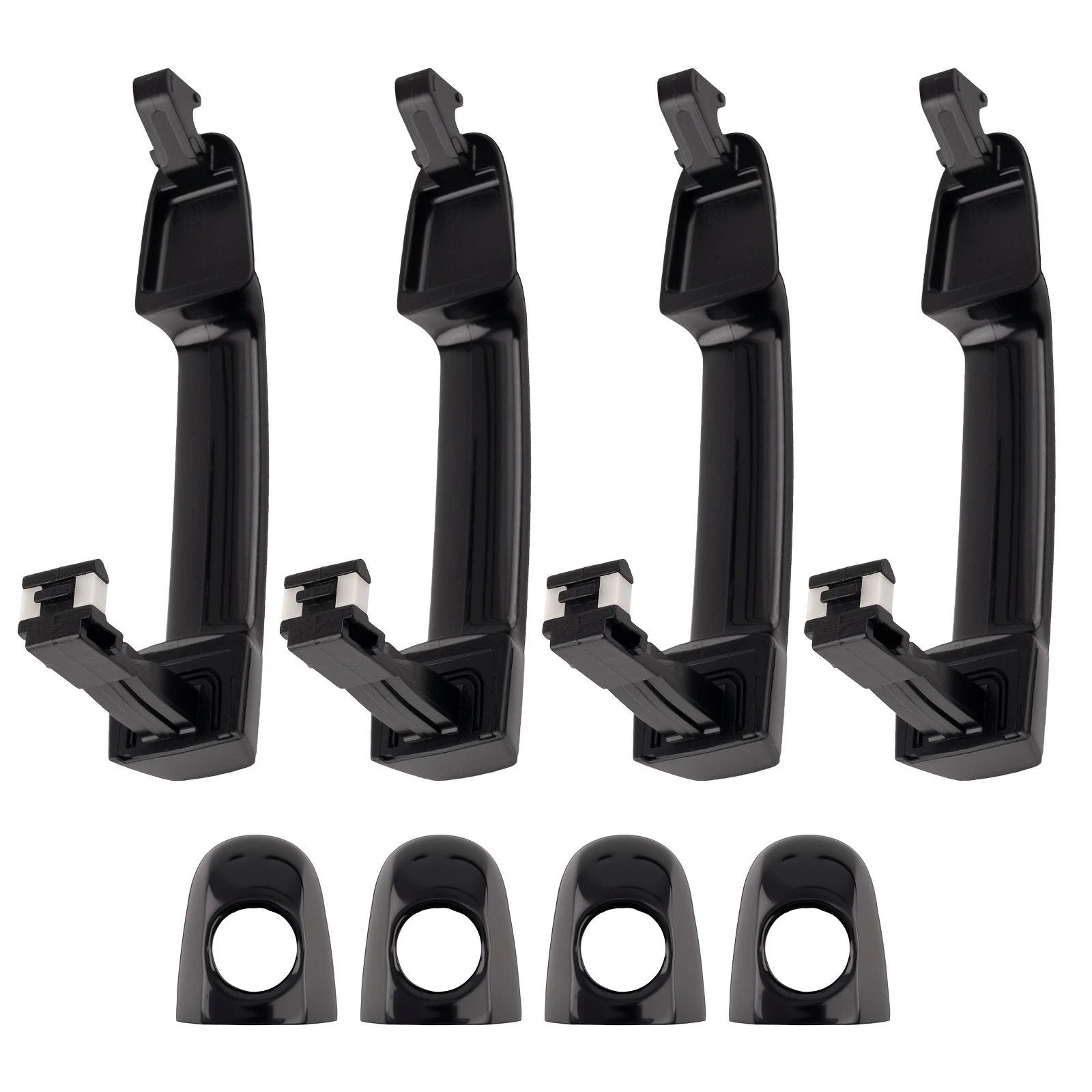 Set of 4 Black Outside Door Handles for Hyundai Elantra (2006–2010) 82652-2H000