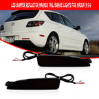 2X Smoked Lens Red LED Rear Side Marker Lights for Mazda 3 (2004–2008)