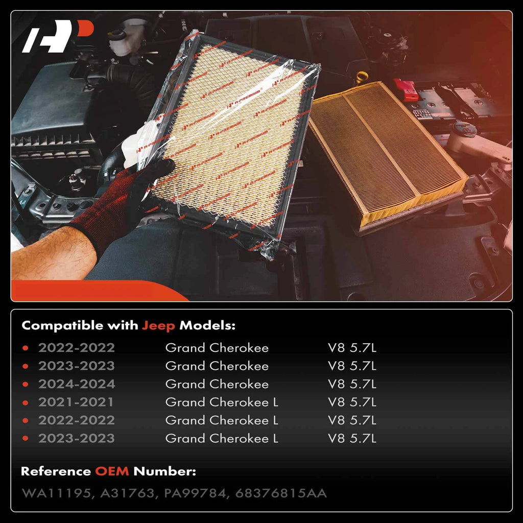 Engine Air Filter for Jeep Grand Cherokee WK2 (2022–2024) V8 5.7L