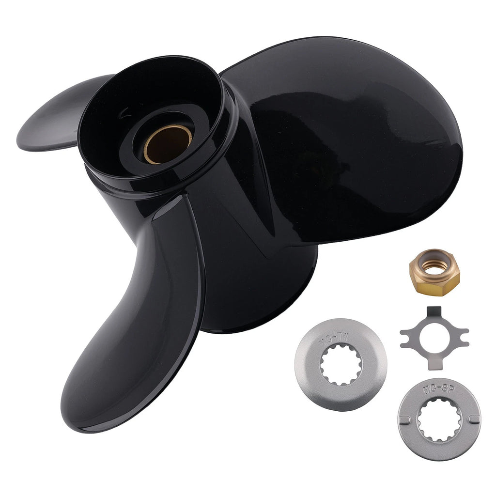 3 Blade Boat Propeller for Mercury 25-70HP (15" Pitch, 48-73140A45, Aluminum)