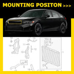 Set of 2 Radiator Upper Mount Brackets for Honda Civic (2016–2021)