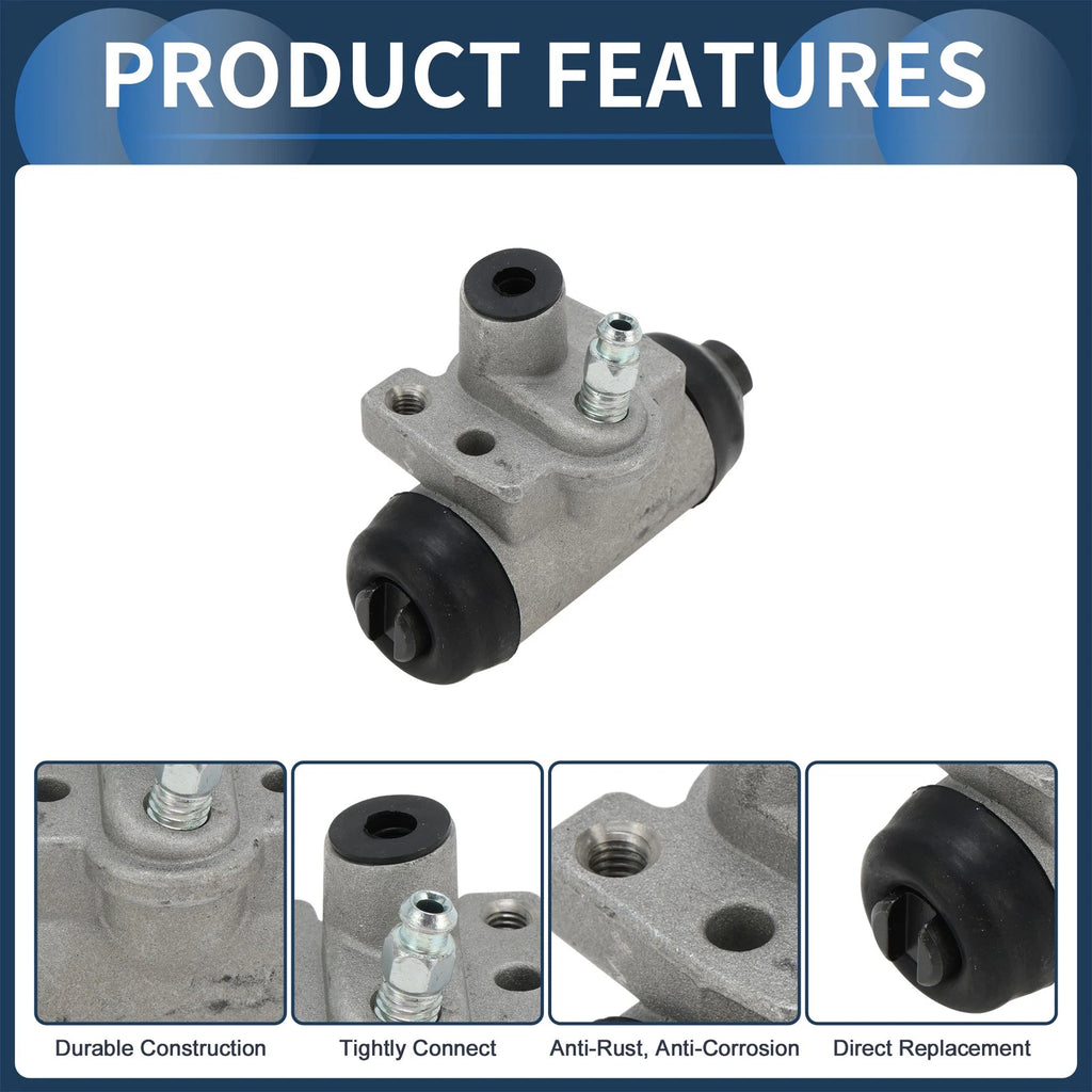 2X Brake Wheel Cylinder No.W37846 for Honda Civic (1990–2000) Aluminum Alloy