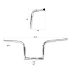 10" Rise Ape Hanger Handlebars for Harley Softail Sportster FL (1991–2023)
