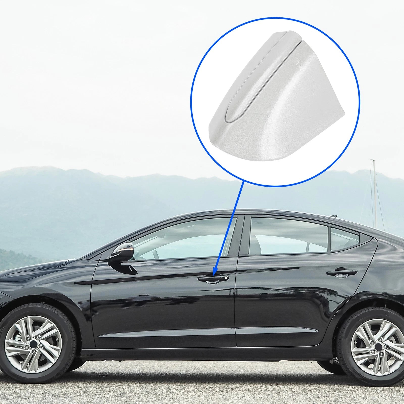 Front Left Door Handle Protector for Ford Mondeo Edge Taurus (2013–2020) White