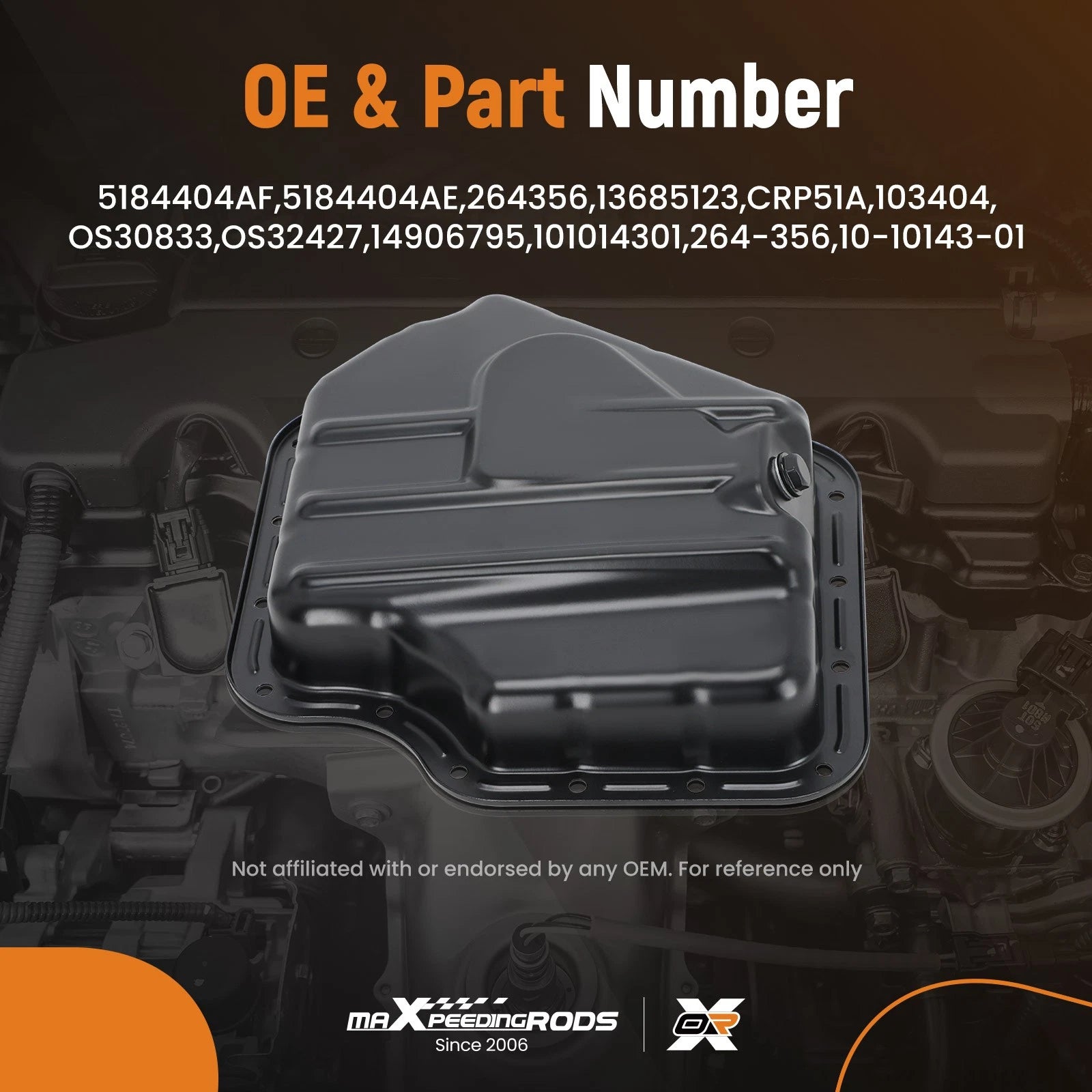 Oil Pan for Chrysler Town & Country 3.6L V6 (2011-2016)