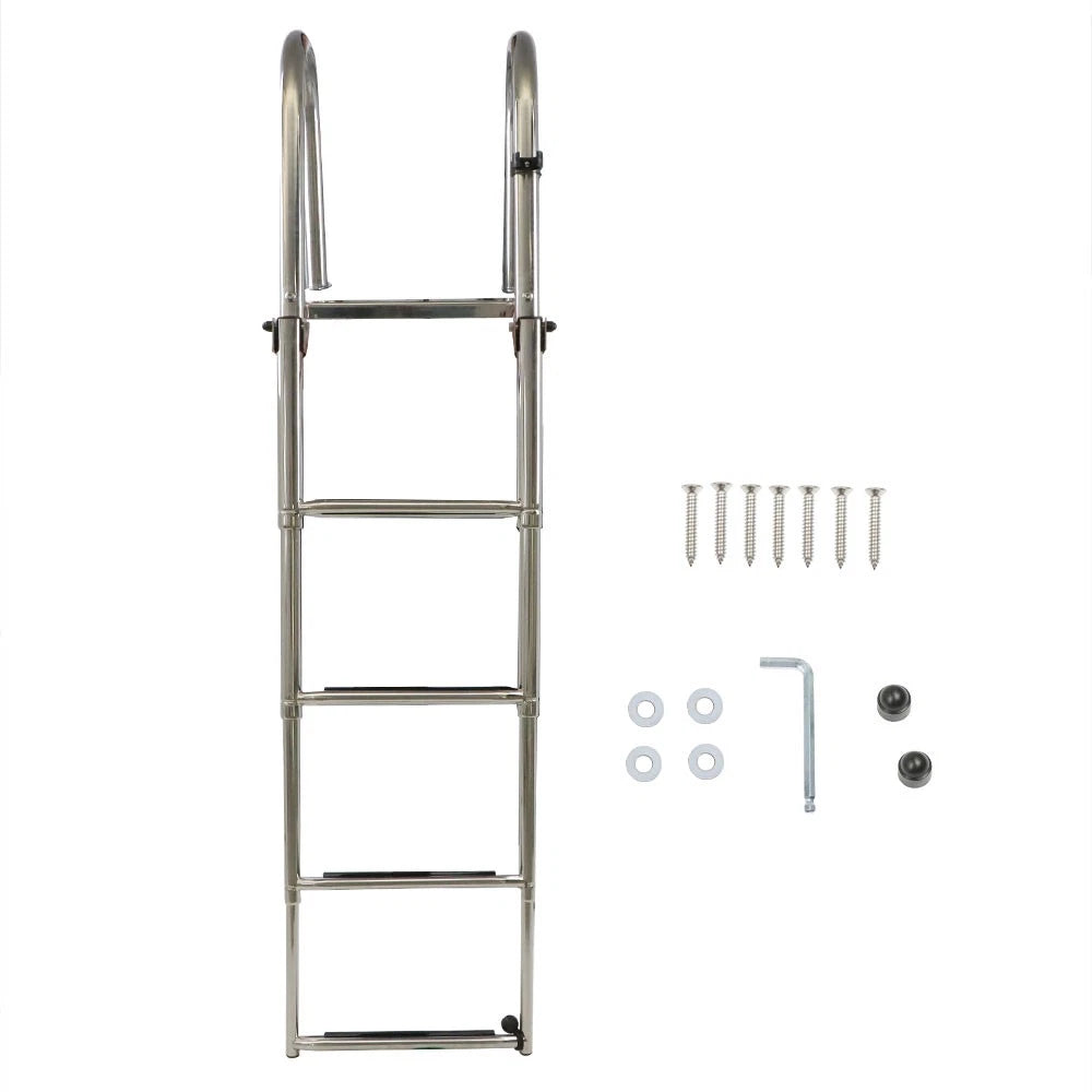 Set of 4 Stainless Steel Telescoping Boat Ladders