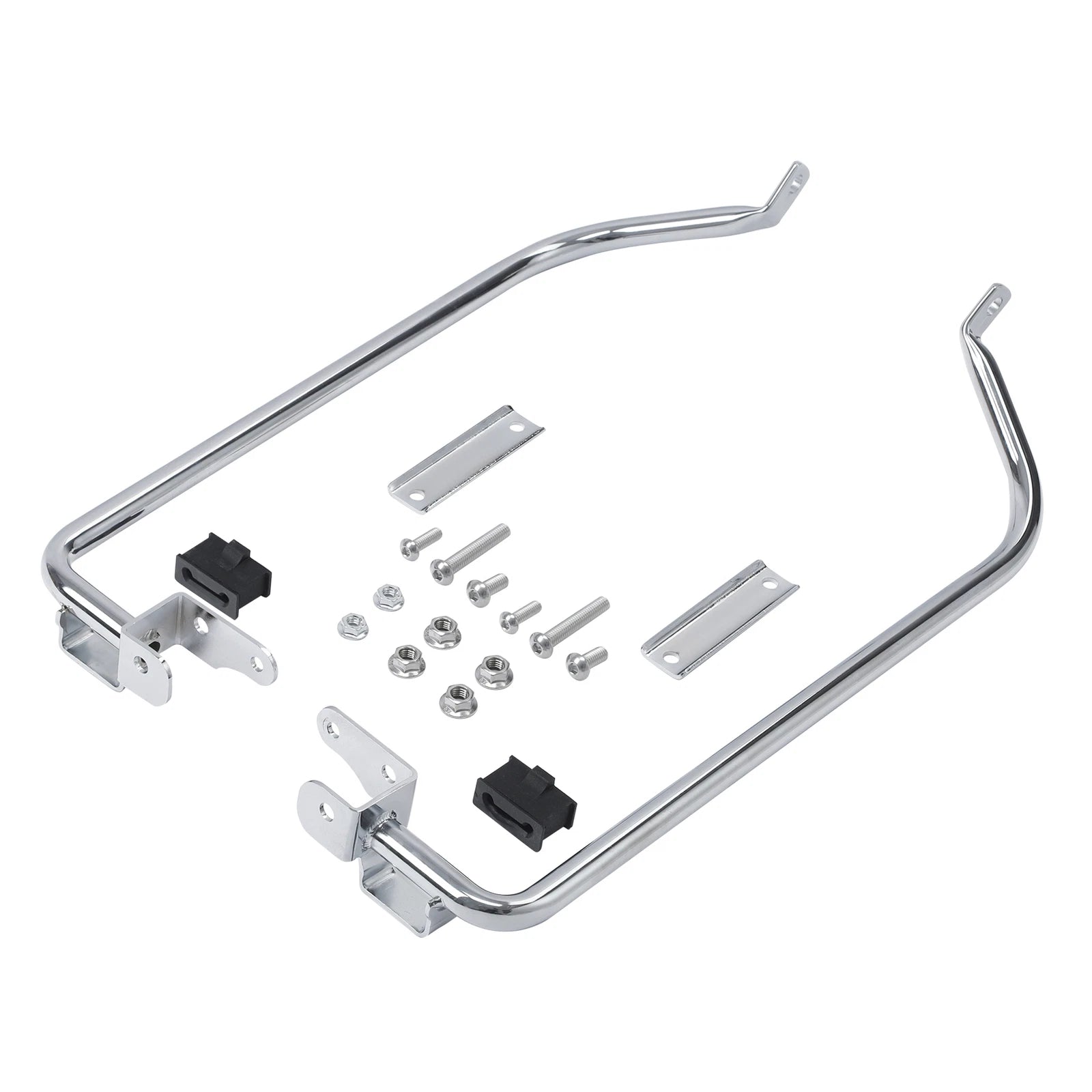 Chrome Saddlebag Support Bracket Hardware Kit for Harley Touring (2014–2023)
