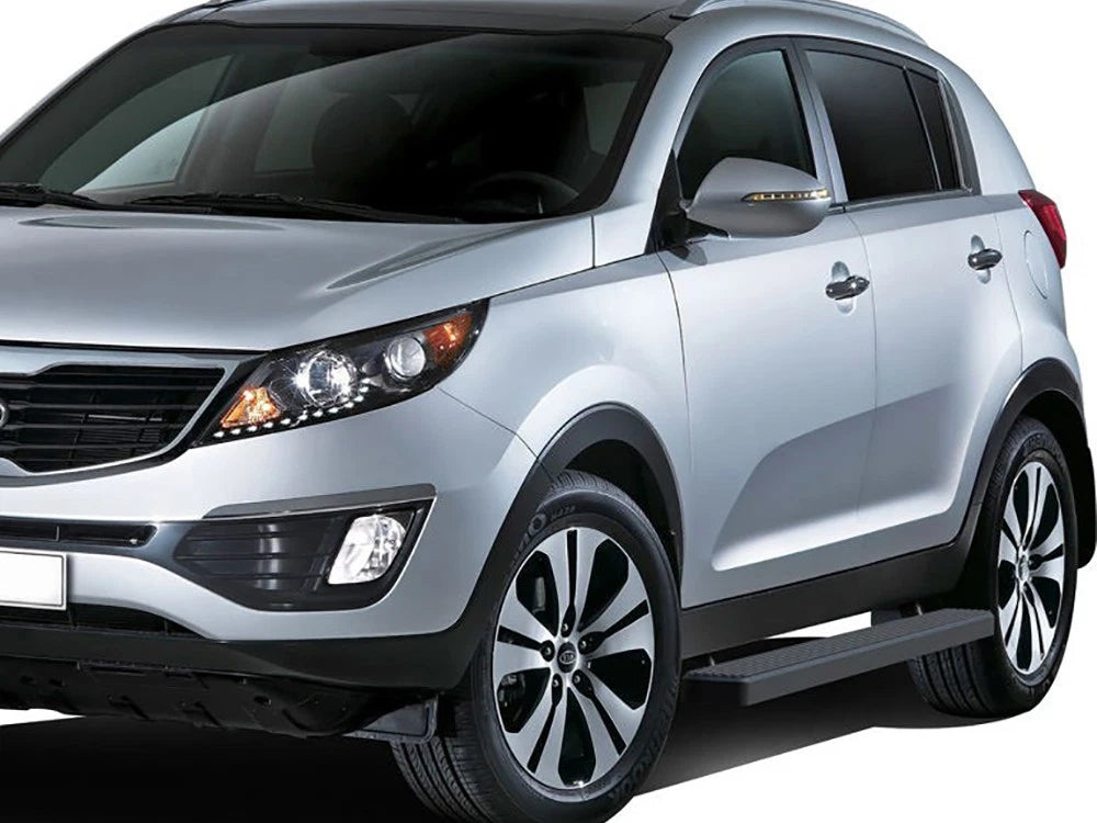 4" Matte Black Running Boards for Kia Sportage (2011-2016)
