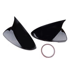 2 x Gloss Black Rear View Mirror Cover Caps for Kia Forte K3 Cerato (2014-2018)