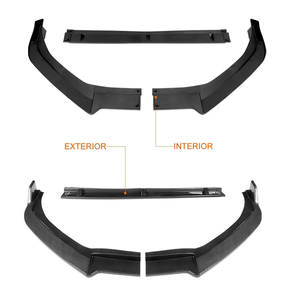 Carbon Fiber Look MP-Style Front Bumper Lip for Toyota Sienna (2018–2020)