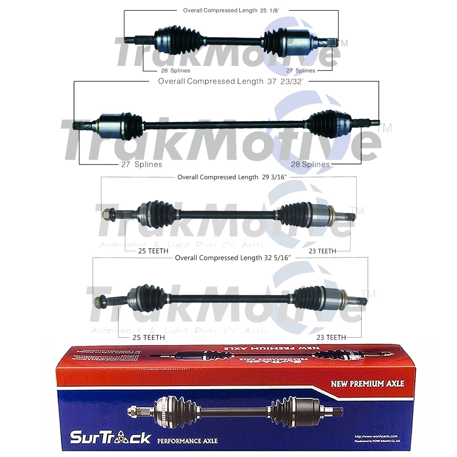 Set of 2 CV Axle Shafts for Dodge Caliber FWD (2009)