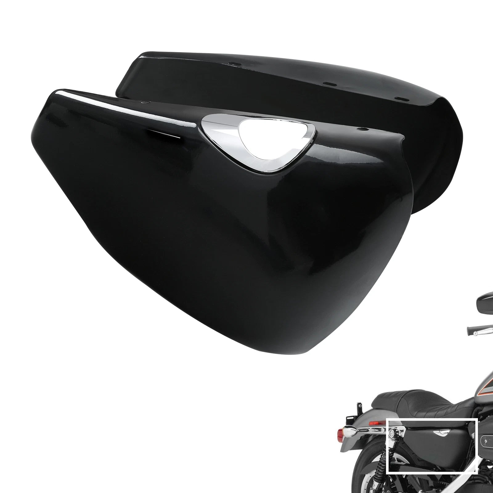Battery Cover Set for Harley Sportster Iron883 XL883N (2009–2013) Black