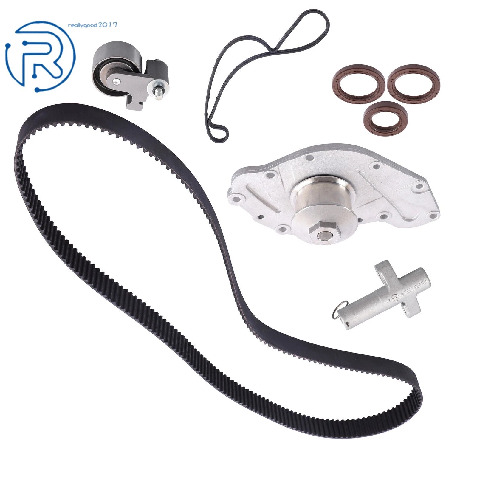 Timing Belt Water Pump Kit with Tensioner for Chrysler Dodge VW (2005–2010)