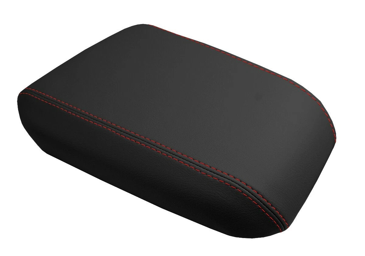 Console Lid Pull Over Cover Leather for Jeep Grand Cherokee (1999–2004) Red Stitch