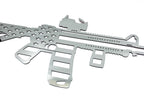 Laser Cut American Flag Emblem Decal for AR15 Rifle Polished Stainless Steel