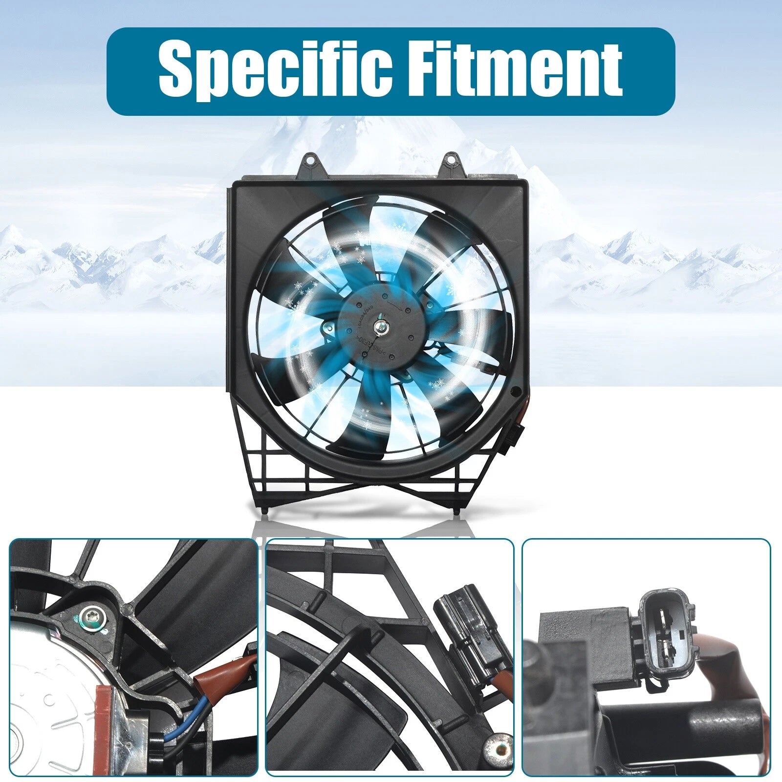 Right Side Radiator Cooling Fan Assembly for Honda Accord (2018–2021)