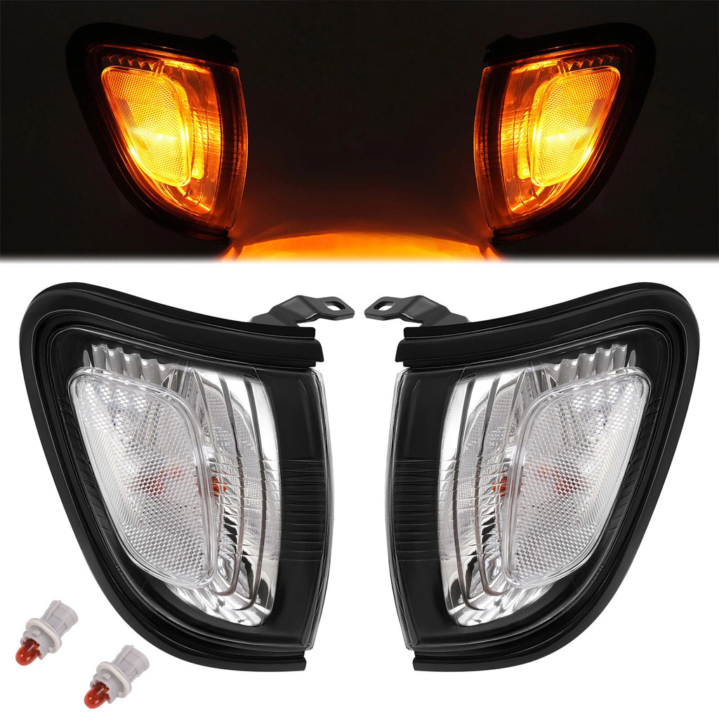 Turn Signal Corner Lights for Toyota Tacoma (2001–2004) LH & RH Black Trim