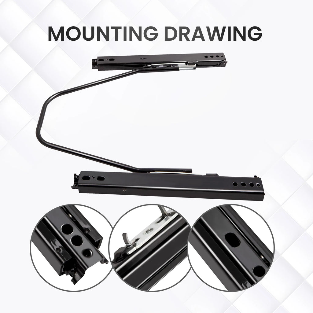 Universal Racing Dual Seat Slider Locking Seat Base Brackets Kit for Universal (2010–2025)