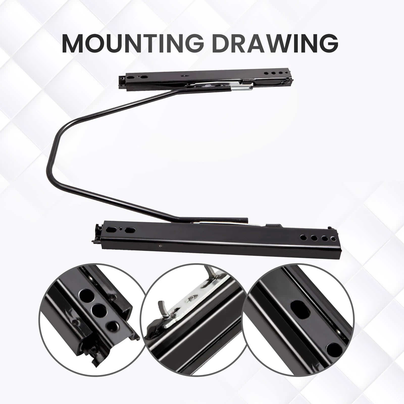 Universal Racing Dual Seat Slider Locking Seat Base Brackets Kit for Universal (2010–2025)