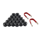 20Pcs 17mm Black Wheel Lug Nut Bolt Cover Caps for Audi